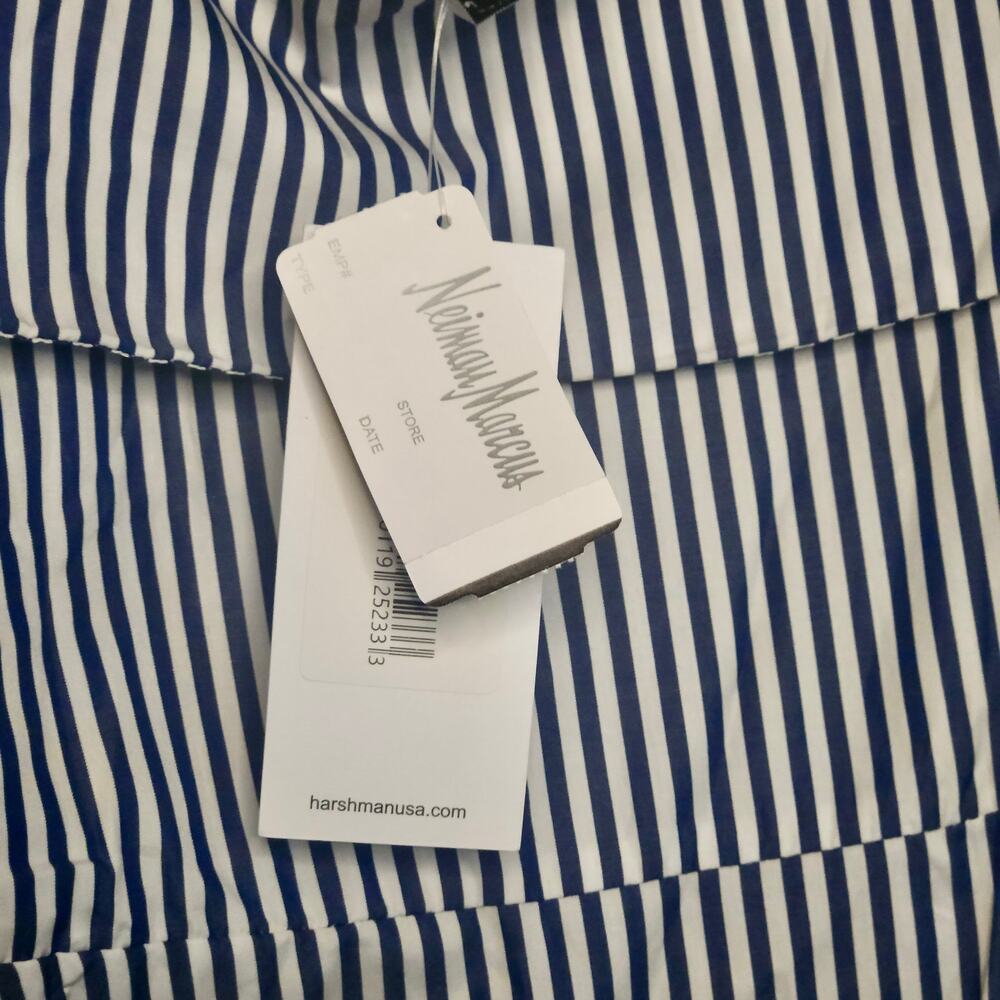 HARSHMAN Maia Striped Ruffle Blouse X-Small Asymmetrical Peplum‎ | NWT $216 - Picture 5 of 5